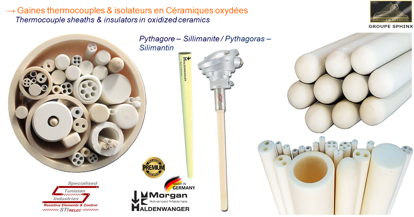 Image du produit Gaine de protection thermocouple & Isolateurs en céramique