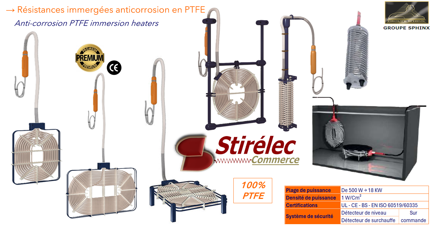 Image du produit Résistances en Téflon anticorrosion