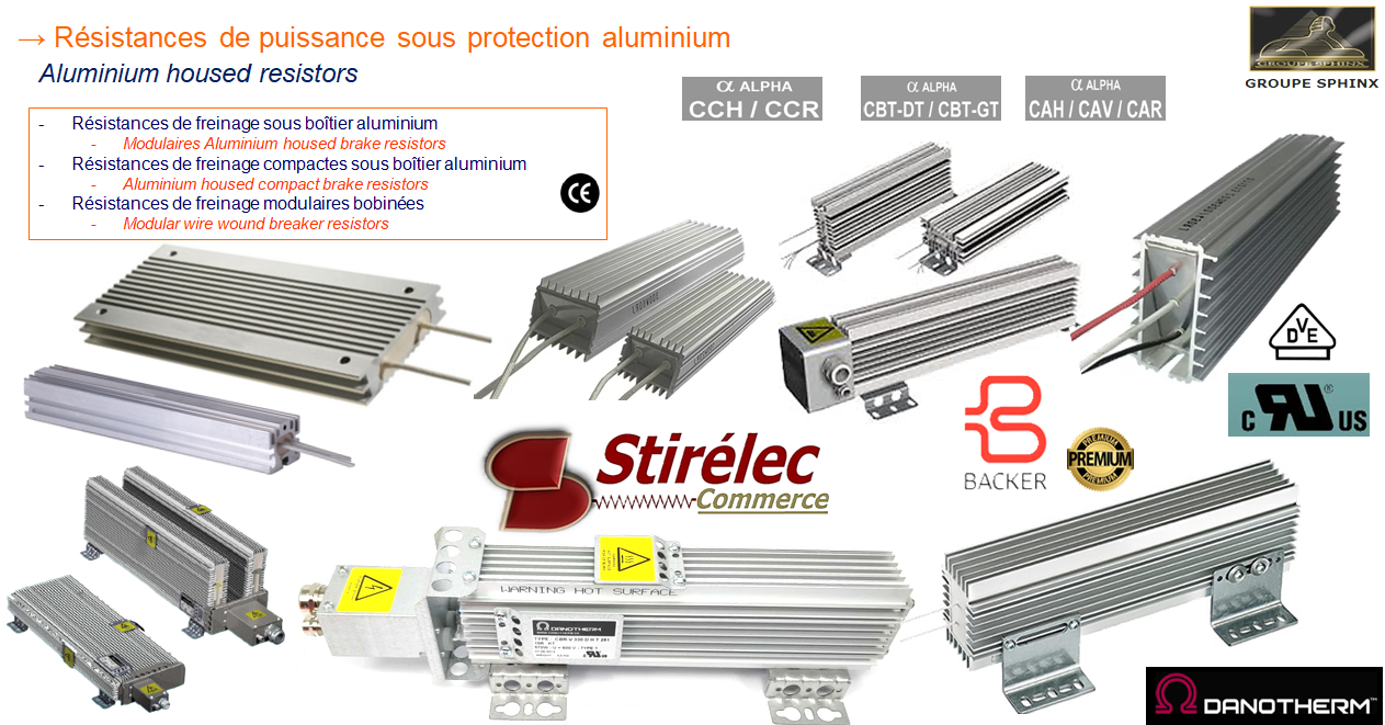 Image du produit Résistances de puissance bobinées sous protection aluminium